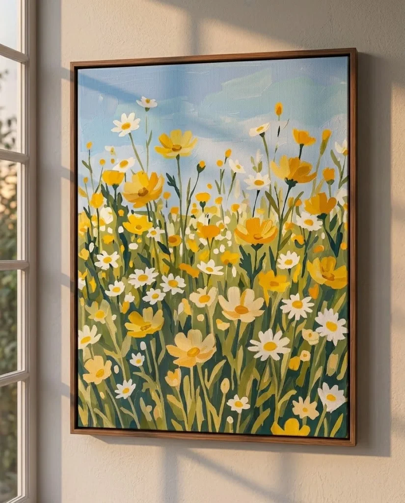 Detailed paint by numbers art kit by Clyvie Muse -Verdant Reverie: The Sun-Drenched Meadow: A Symphony of Wildflowers