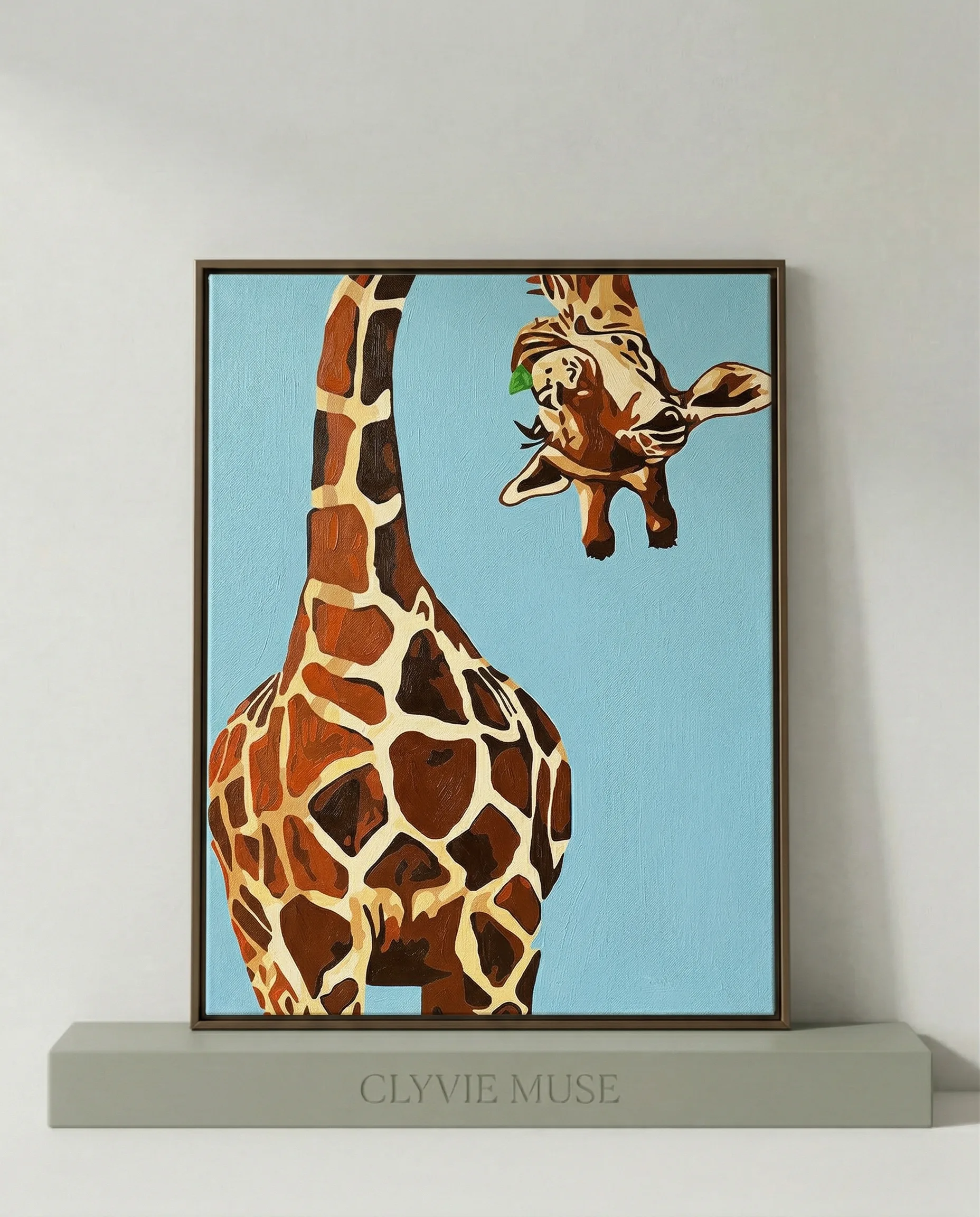 Detailed paint by numbers art kit by Clyvie Muse -The Curiously Elegant: Sky-Blue Horizon Sentinel