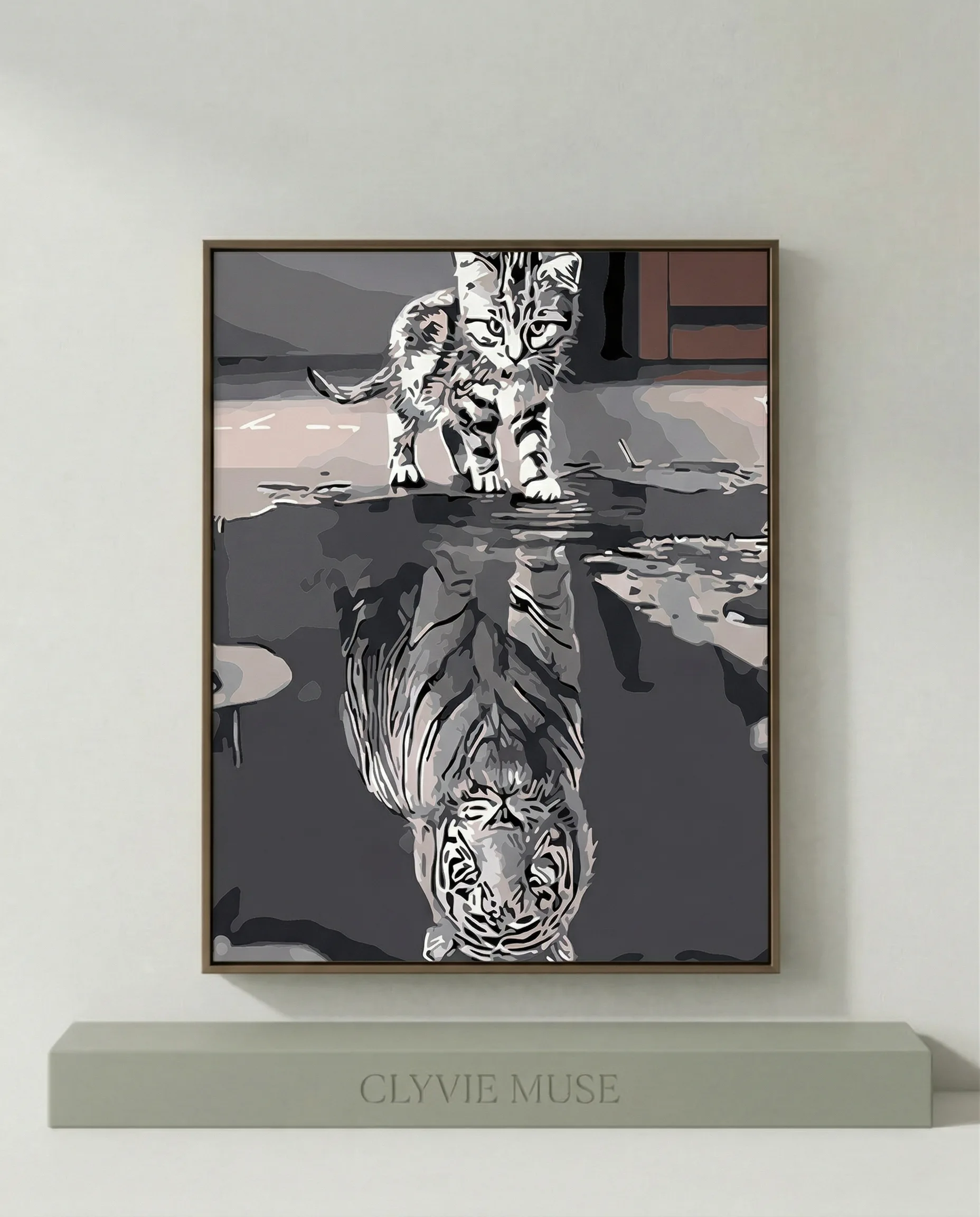 Detailed paint by numbers art kit by Clyvie Muse -The Reflection of Sovereignty
