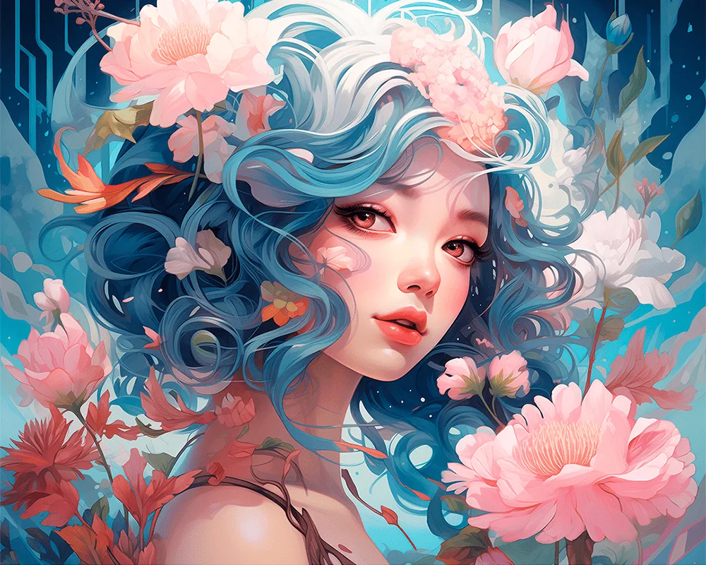 Detailed paint by numbers art kit by Clyvie Muse -The Velvet Silence