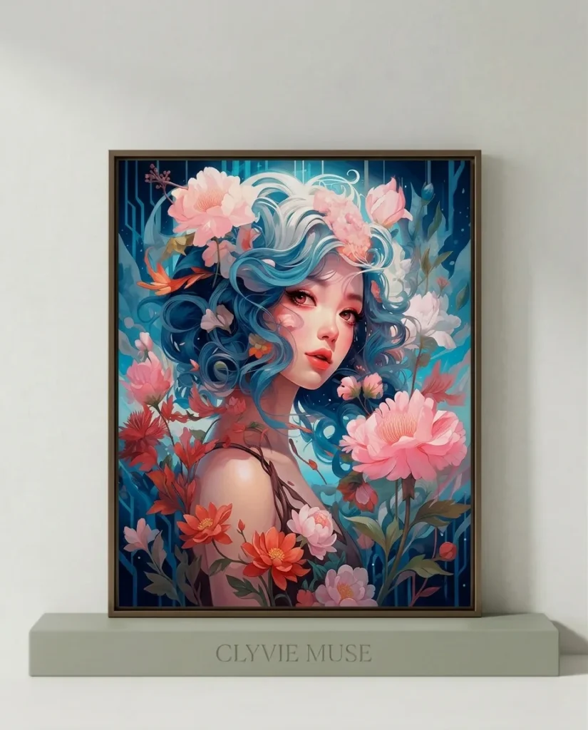 Detailed paint by numbers art kit by Clyvie Muse -The Velvet Silence