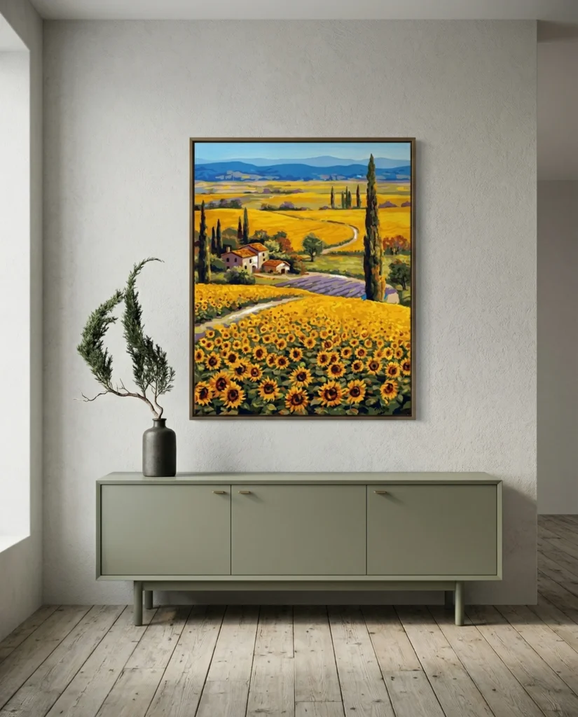 Detailed paint by numbers art kit by Clyvie Muse -Verdant Reverie: Sun-Kissed Solace: A Provincial Masterpiece